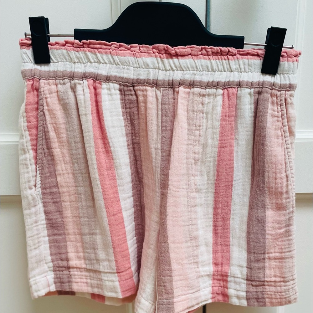 Rails Pink and White Striped Casual Shorts